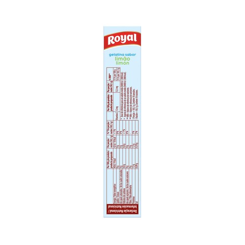 ROYAL Gelatina en polvo sabor limón 0 % ROYAL 31 g.