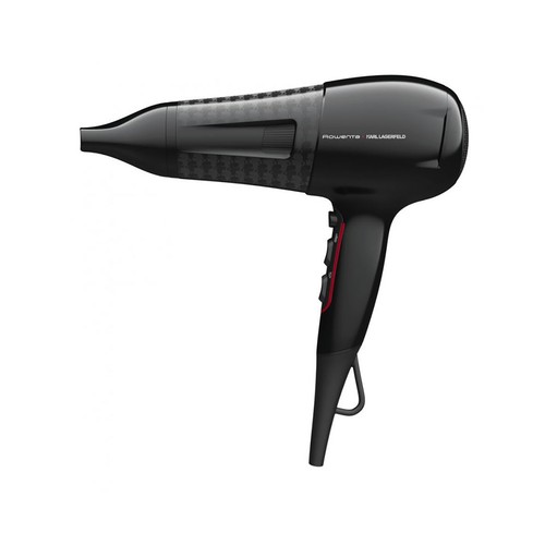 Secador de pelo ROWENTA x Karl Lagerfeld CV591L, iónico, 2100W, 2 velocidades, 3 temperaturas, botón aire frío.