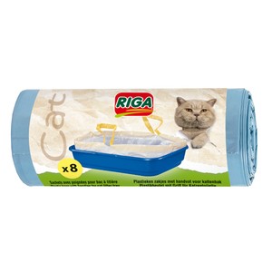 RIGA Bolsas de plástico para bandejas de gatos RIGA 8 uds.