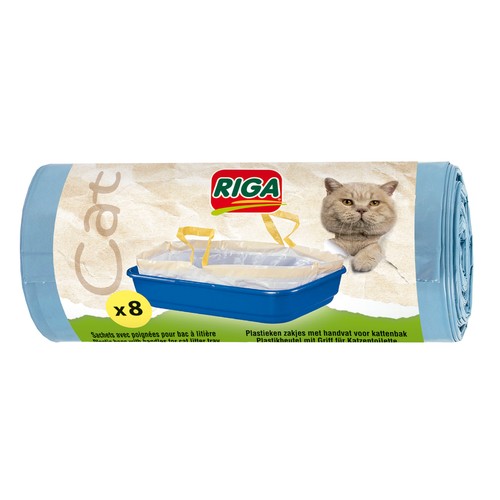 RIGA Bolsas de plástico para bandejas de gatos RIGA 8 uds.