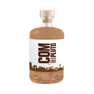 COMPLVTO Licor de café con alcohol, elaborado y embotellado en la Comunidad de Madrid COMPLVTO botella de 70 cl.