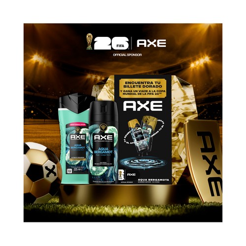 AXE Fifa 2026 Estuche con desodorante en spray (150 ml) y gel de ducha (225 ml).