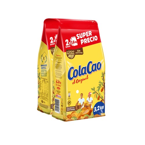 Cacao soluble COLACAO ORIGINAL 2 bolsas x 1,6 kg.