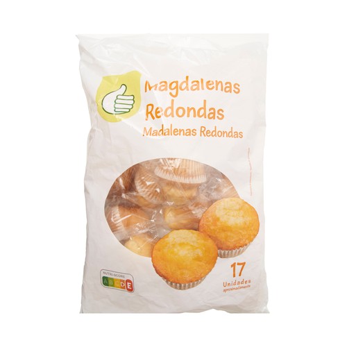 Magdalenas redondas PRODUCTO ECONÓMICO ALCAMPO 615 gr,