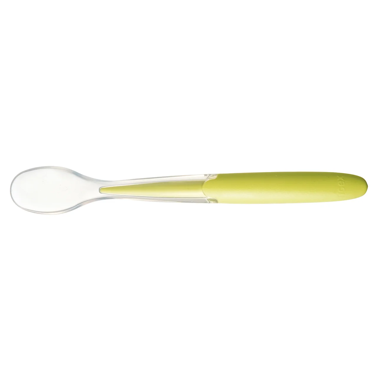 Cuchara blanda de silicona para bebés, verde