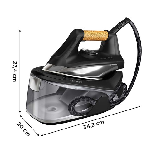 Centro de planchado ROWENTA Easy Steam VR7361F0, suela Airglide Inox, autonomía ilimitada, 5,9 bares de presión.