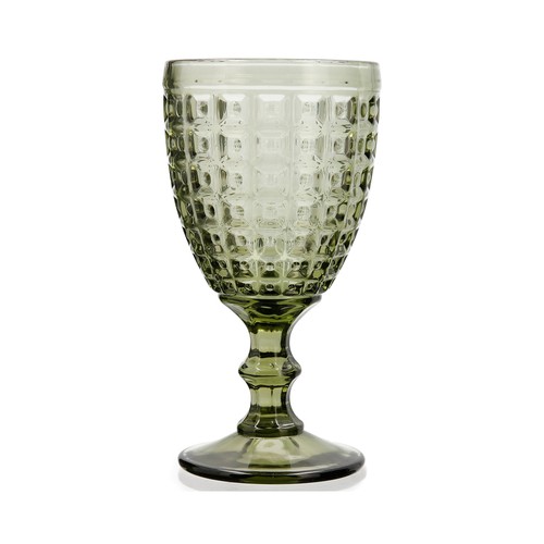 Copa de vidrio color verde con relieve exterior, 0,3 litros, Alma La Boucheé by LA CARTUJA DE SEVILLA.