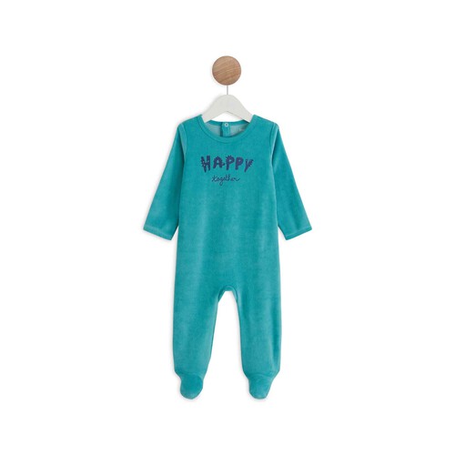 Pijama pelele de terciopelo para bebé IN EXTENSO, talla 80.