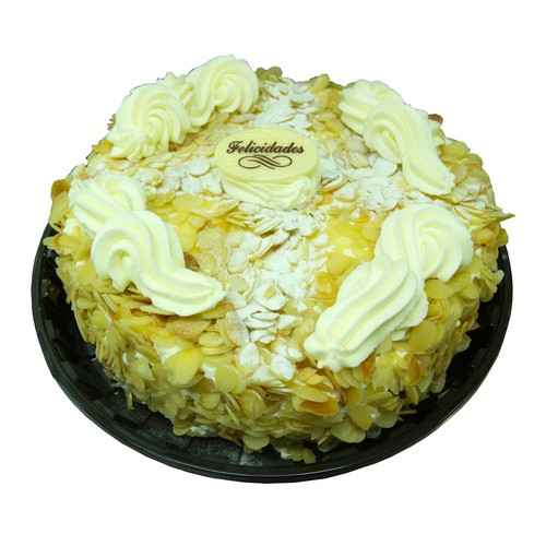 Tarta de nata con almendras, 1100g.