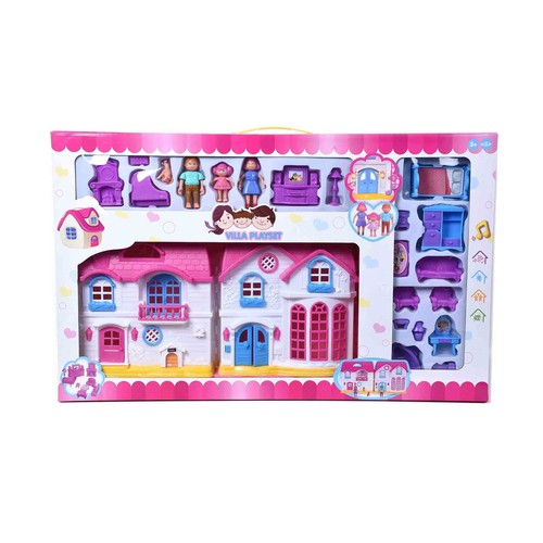 Casa de muñecas con luces, sonidos y 30 accesorios.