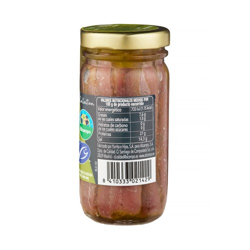 AUCHAN COLLECTION Anchoa del Cantábrico de Pesca Sostenible Certificada (MSC) en aceite de oliva virgen extra, tarro 55 g.