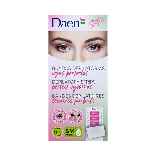 DAEN Pretty eyes Bandas depilatorias para cejas perfectas 6 uds.