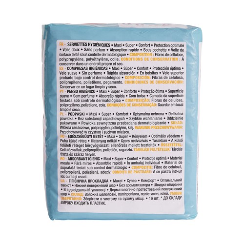 PRODUCTO ALCAMPO Compresas super maxi, en bolsitas individuales 16 uds.