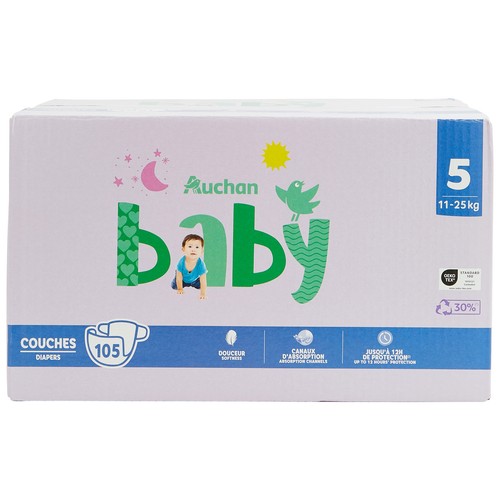 PRODUCTO ALCAMPO Baby Pañales talla 5 (11-25 kg) 105 uds.