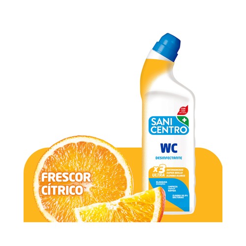 SANICENTRO Gel desinfectante de WC con lejía y frescor cítrico 1 l.