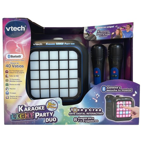 VTech Karaoké Light Party Duo – Micro Et Lumières – Bleu Foncé – Jouet Musical – Dès 3 Ans – Ambiance Fête
