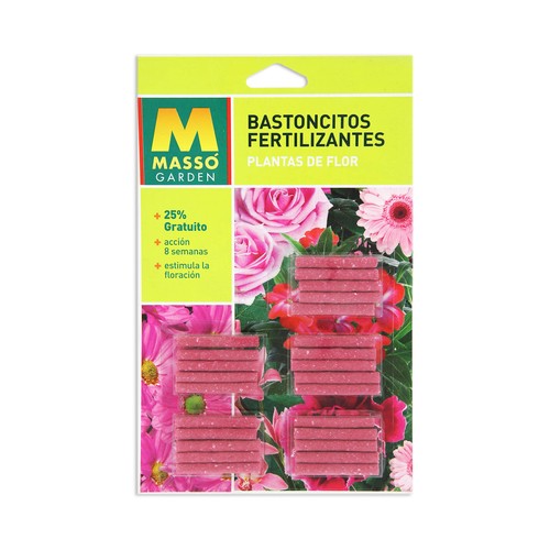 Caja con 20 bastoncillos fertilizantes para plantas en flor MASSÓ GARDEN.