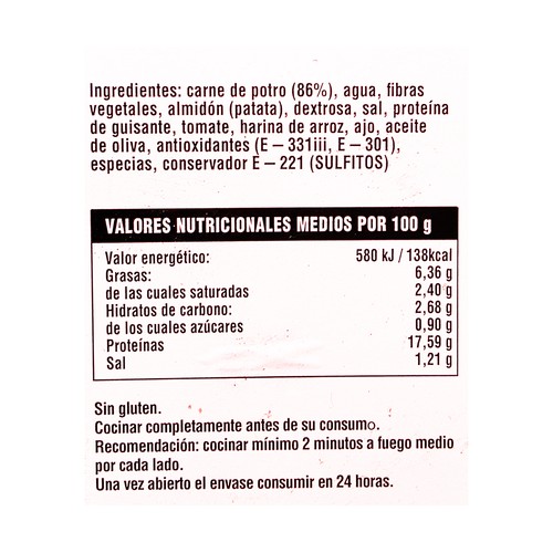 POTRO Buger meat de potro 2 x 150 g.