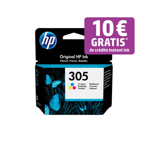 Cartucho de tinta original HP 305 3YM60AE, tricolor.