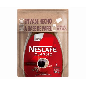 NESCAFÉ Café soluble descafeinado 150 g.