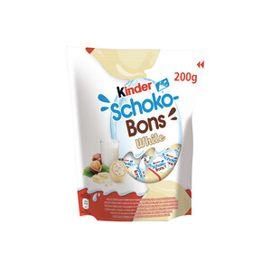 Imagen de Huevos de chocolate blanco con relleno de leche y avellanas KINDER 200 g.