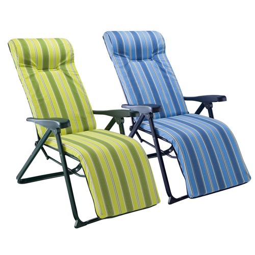 Tumbona plegable súper relax de acero con 6 posiciones PRODUCTO ALCAMPO.