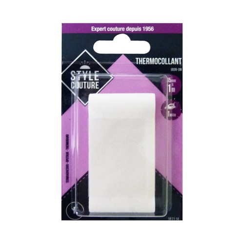 Cinta blanca termoadhesiva, 1m x 35mm, STYLE.