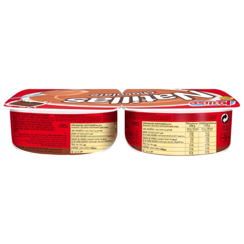 KALISE Natillas de chocolate, elaboradas sin gluten KALISE 2 x 135 g.