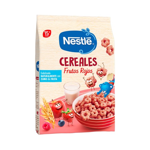 NESTLÉ Cereales infantiles de frutos rojos, a partir de 15 meses 100 g.