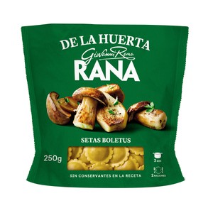 Raviolis de pasta fresca al huevo, rellenos de boletus edulis 250 g.
