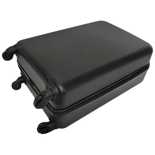 Maleta mediana tipo trolley  rígido 4 ruedas 65cm negro. PULGAR