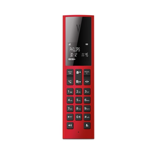 Teléfono inalámbrico PHILIPS M3501R/23 Linea V negro, identificador de llamadas, manos libres, agenda 50 contactos.