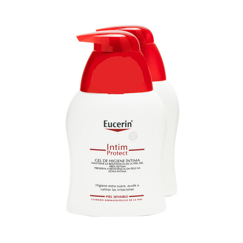 EUCERIN Gel para higiene íntima, especial para pieles sensibles EUCERIN Intim protect 2 x 250 ml.