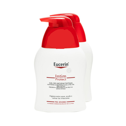 Gel para higiene íntima, especial para pieles sensibles EUCERIN Intim protect 2 x 250 ml.