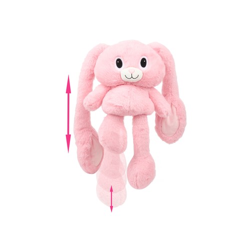 Peluche de conejo de orejas y patas extensibles, 90 cm,  ONE TWO FUN.