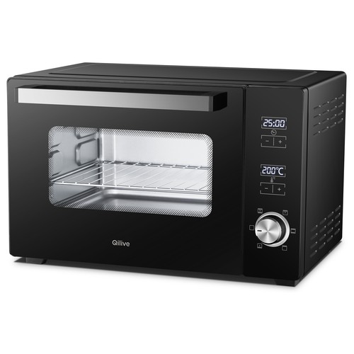 Horno de sobremesa QILIVE Q.6728 negro, 38L, 1800W, termostato, temporizador.