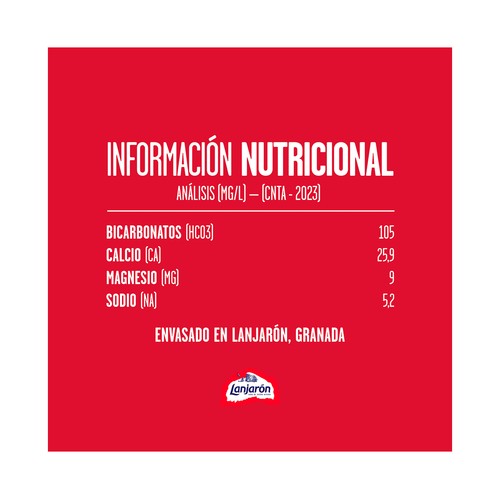 LANJARÓN Agua mineral botella 1 l.
