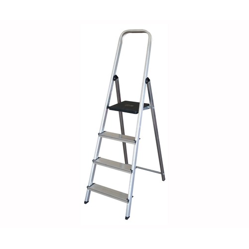 Escalera de aluminio plegable con 4 peldaños, ALMESA.