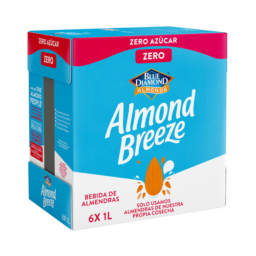 Bebida de almendra sin azúcar ALMOND BREEZE 6 x 1 l.