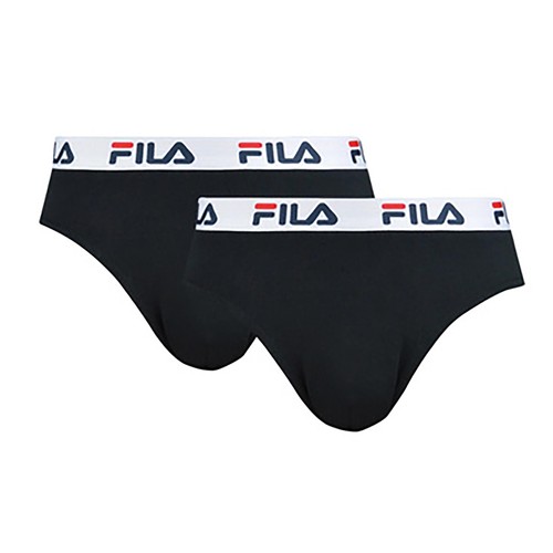 Pack 2 slip FILA, color negro, talla XL