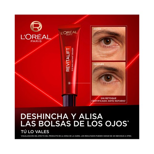 L´ORÉAL PARIS Revitalift laser Contorno de ojos borrador de bolsas al instante 15 ml.
