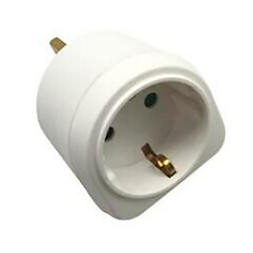 Adaptador de viaje hembra blanco, ALCAMPO.