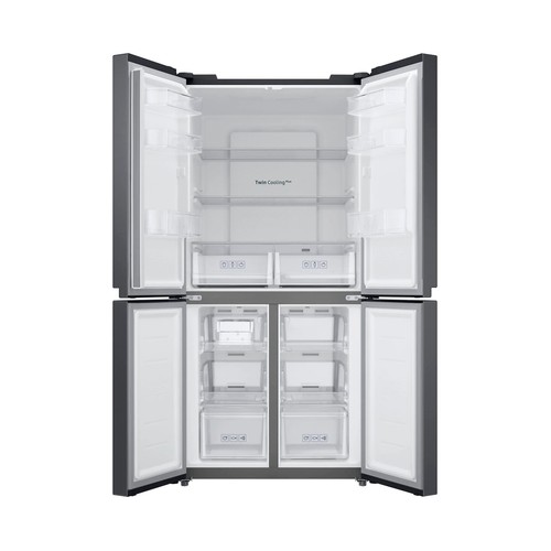 Frigorífico americano 4 puertas 179,3cm SAMSUNG RF48A400E Inox, NO FROST, clasificación energética: E, H: 179,3cm, A: 83,3cm, F: 74cm, capacidad total: 488L.