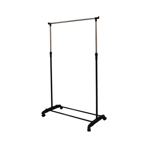 Perchero de metal extensible, con ruedas, 83x39x95cm, extensible hasta 165cm, ACTUEL