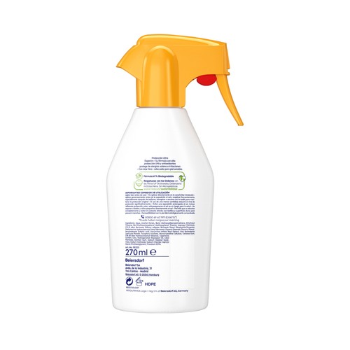 NIVEA Sun sensitive protección Spray solar resistente al agua, sin perfume y con FPS 50+ (muy alto) 270 ml.