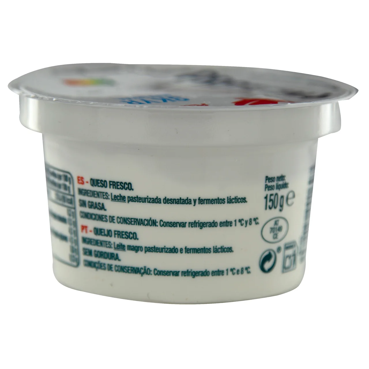 AUCHAN Protein + Skyr natural sin grasa ni azúcares, con alto cotenido en proteína 150 g. Producto Alcampo