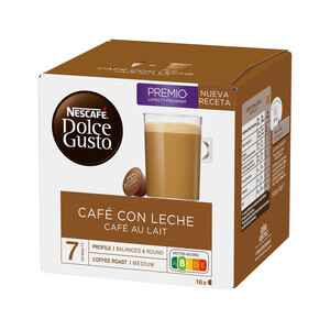 NESCAFÉ DOLCE GUSTO Café con leche (leche en polvo y café soluble) en cápsulas NESCAFÉ Dolce Gusto 18 uds.