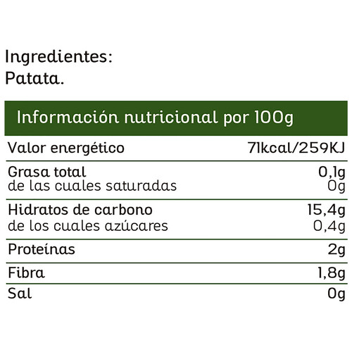 Patatas al vapor, especial microondas UDAPA FÁCIL 400 g.