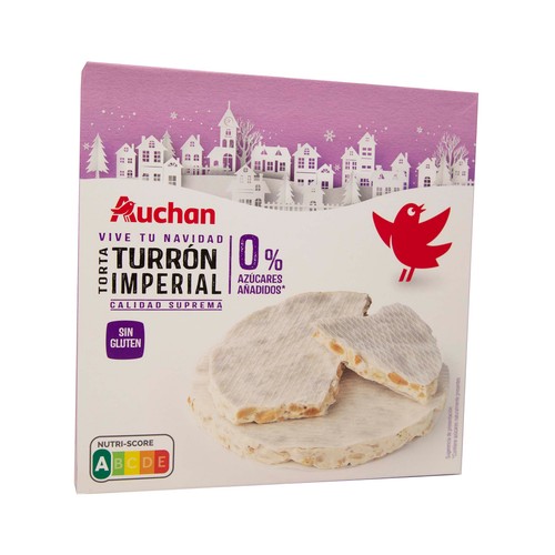 PRODUCTO ALCAMPO Torta de turrón de almendra duro sin azúcares añadidos  200 g.