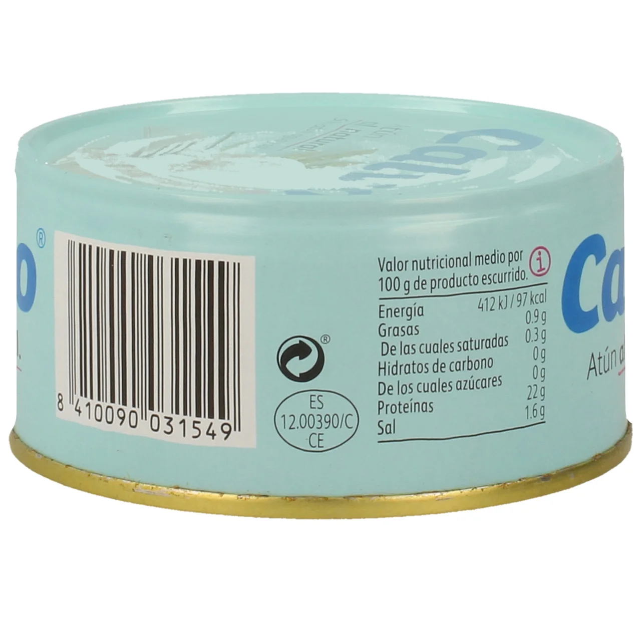 Atún al natural lata de 160 g.